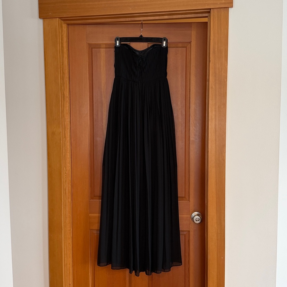 Miss Sixty Strapless Black Pleated Maxi Gown - Picture 2 of 9